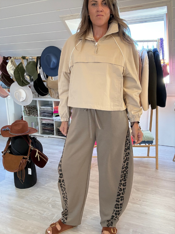 Pantalon Jogging coupe Barrel -  Bandes Léo