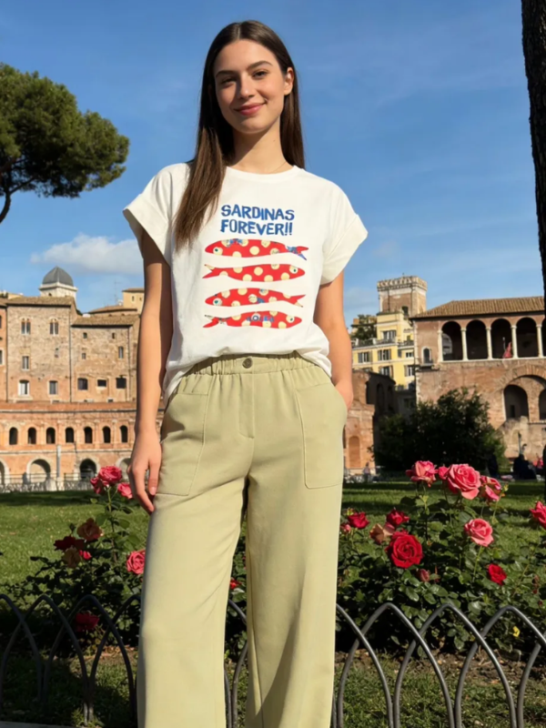 T-shirt blanc Sardinas forever