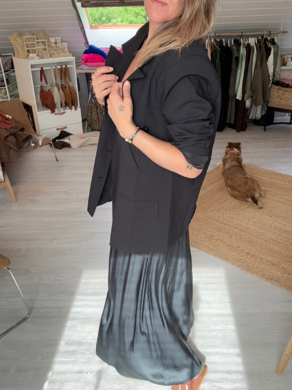 Robe longue en satin de viscose