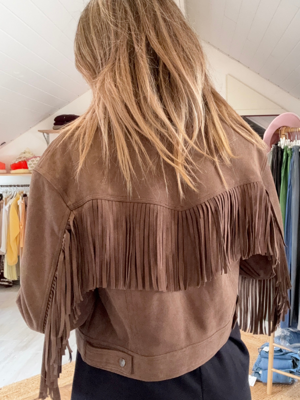 Veste en Suédine à franges