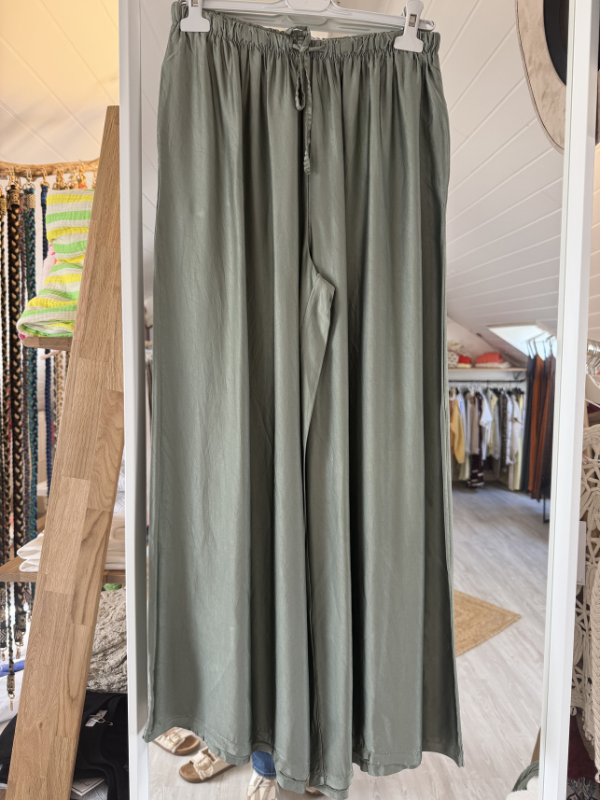 Pantalon fluide - viscose et soie