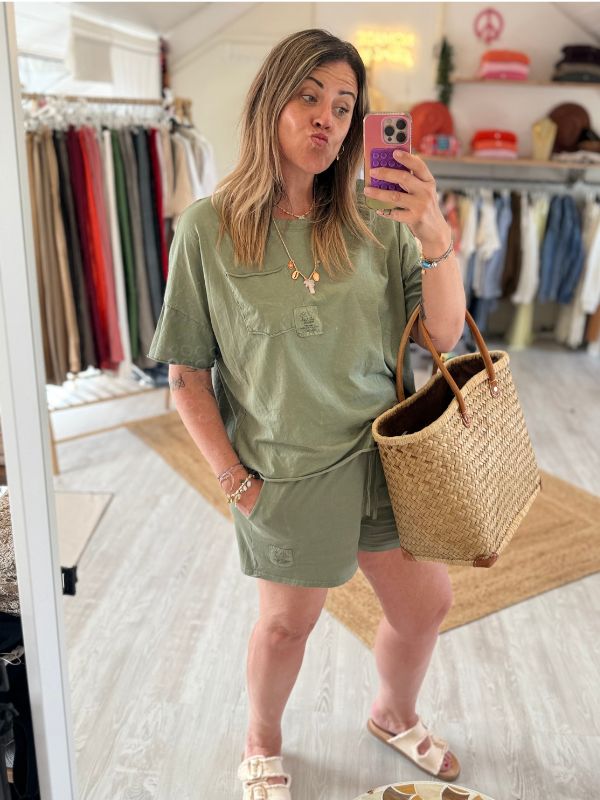 Ensemble T-shirt et Short - 100% Coton