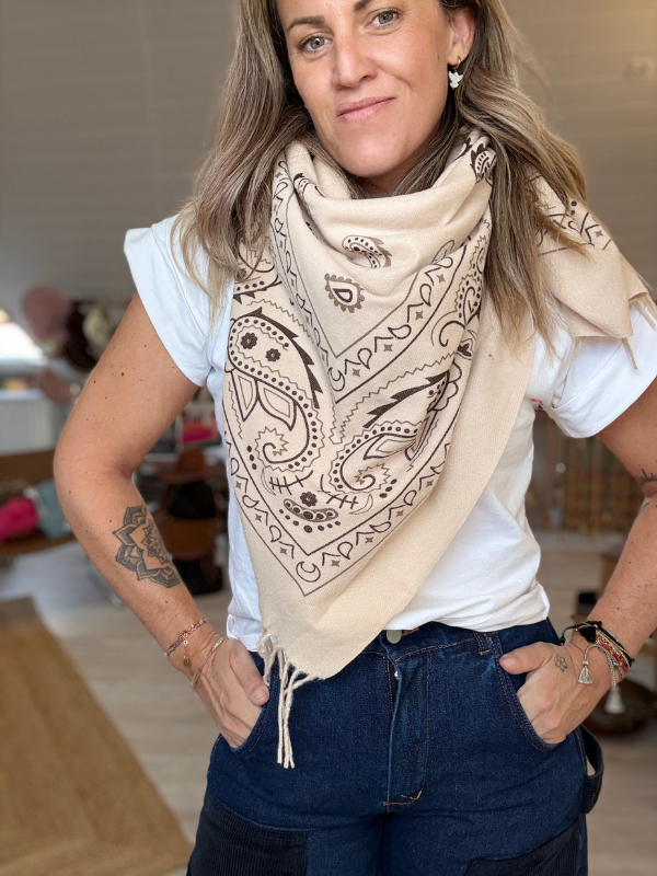 Foulard à motif Bandana 110/110cm
