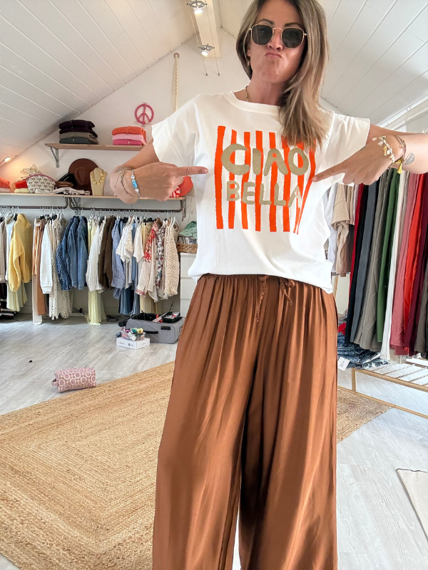 Pantalon fluide - viscose et soie