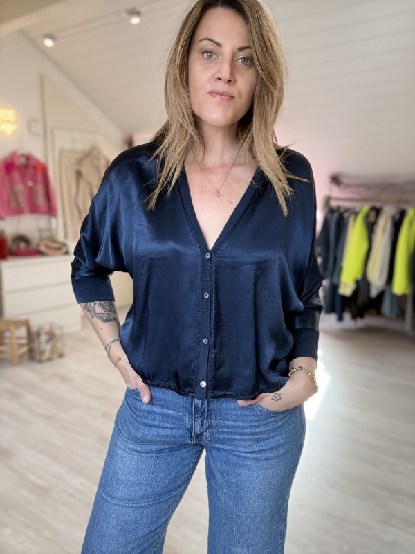 Cardigan court avec décolleté