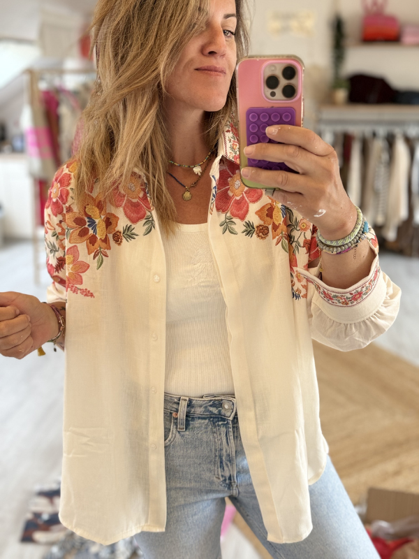 Chemise imprimé fleurs TU - Jasmin