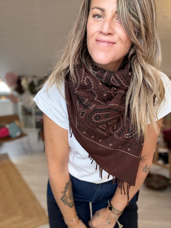 Foulard à motif Bandana 110/110cm