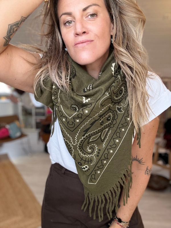 Foulard à motif Bandana 110/110cm