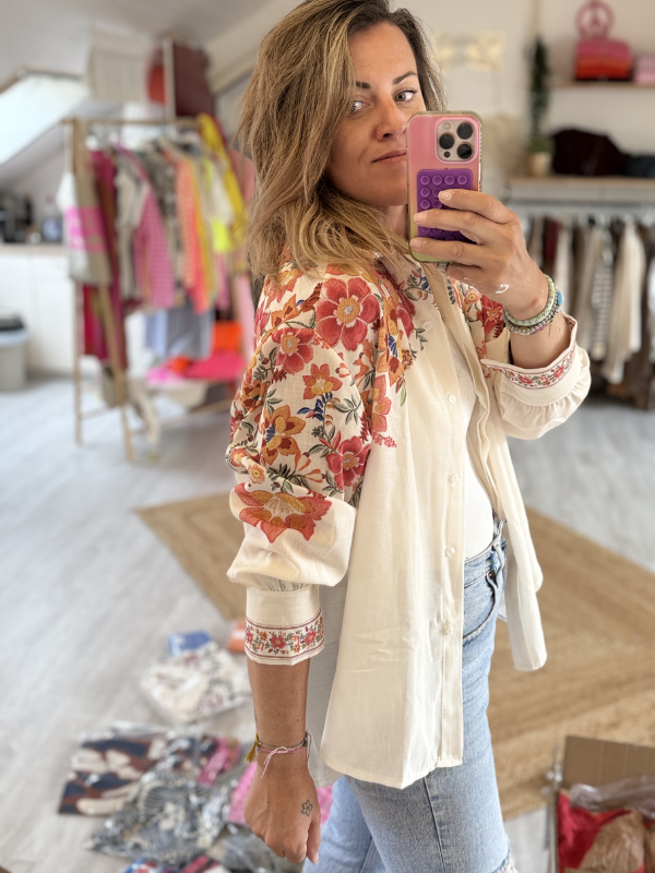 Chemise imprimé fleurs TU - Jasmin