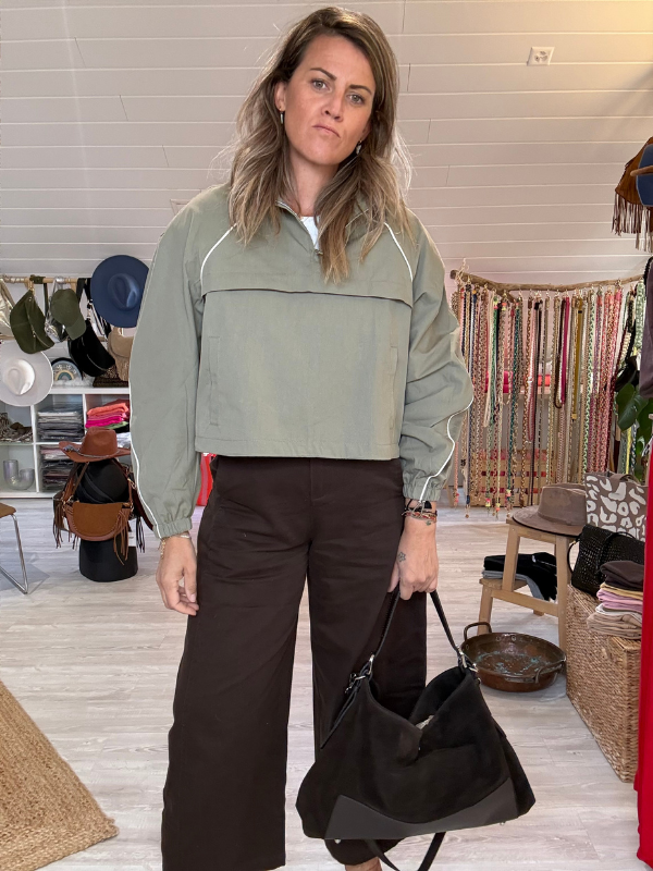 Veste demi-Zip Effet sweat