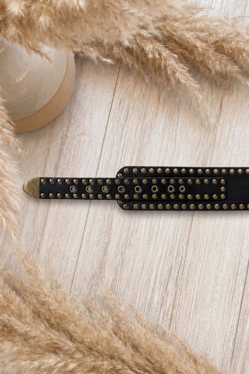 CEINTURE FAJÍN CUIR APOLO NOIR